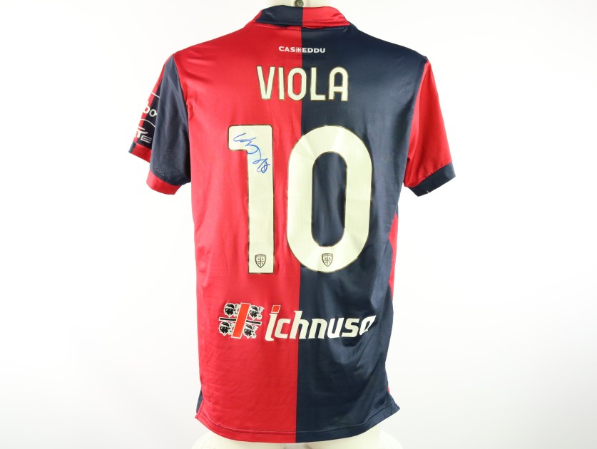 Viola Unwashed and Signed Shirt, Cagliari vs Monza 2023