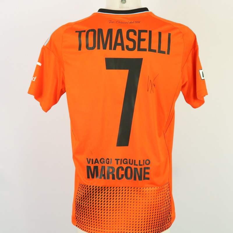 Tomaselli's Unwashed Signed Shirt, Cesena vs Virtus Entella 2024 