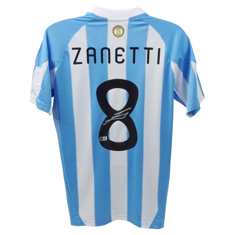 Javier Zanetti's Argentina Signed Replica Shirt