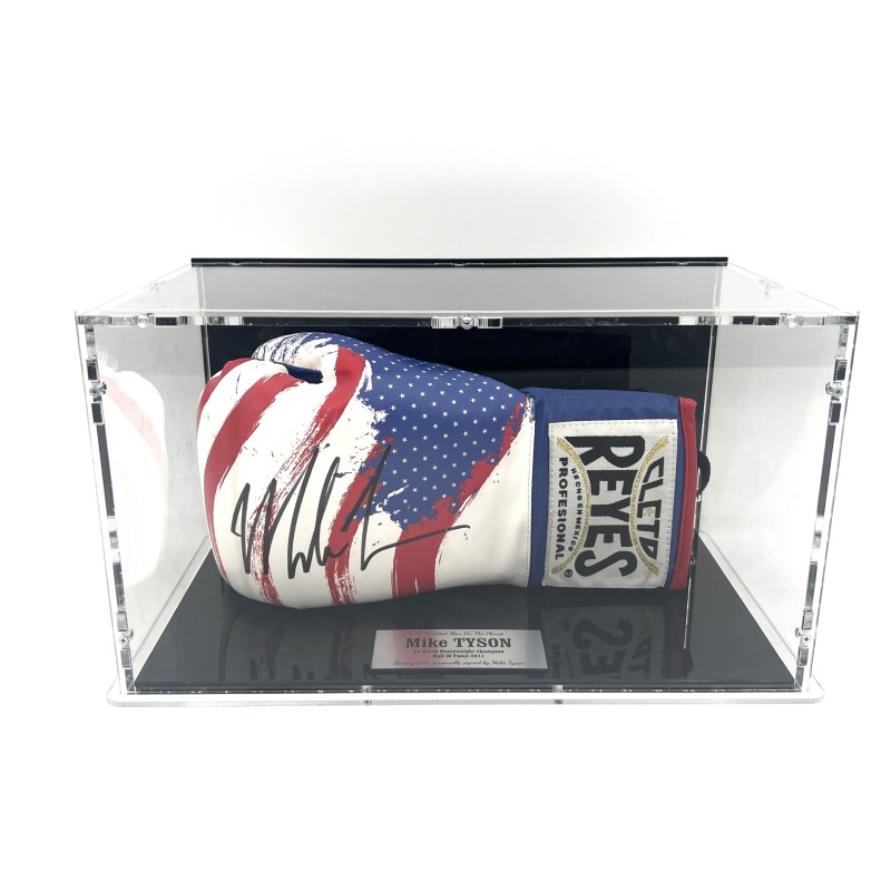 Mike Tyson Signed USA Boxing Glove in Display Case