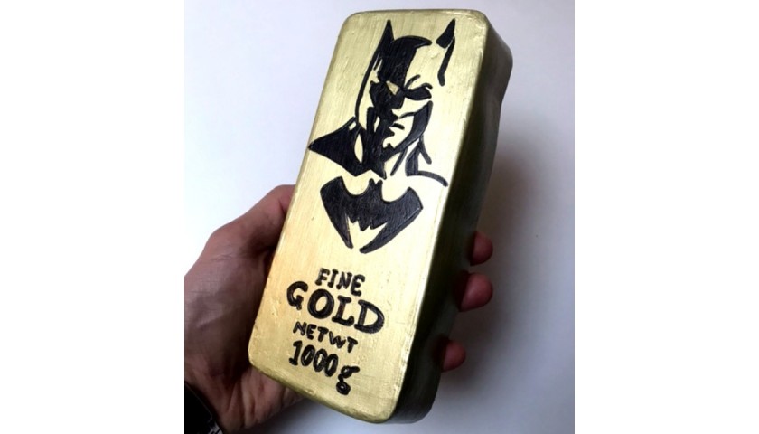 "Batman Gold Bar" Sculpture by RikPen