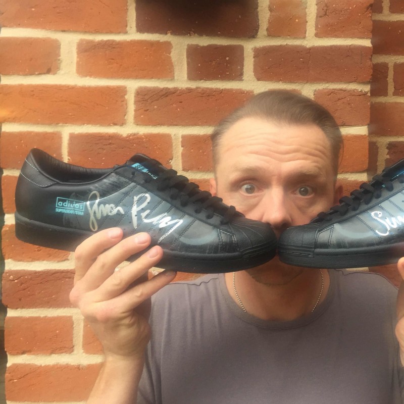 Simon Pegg's Adidas Death Star Autographed Trainers from his Personal Collection