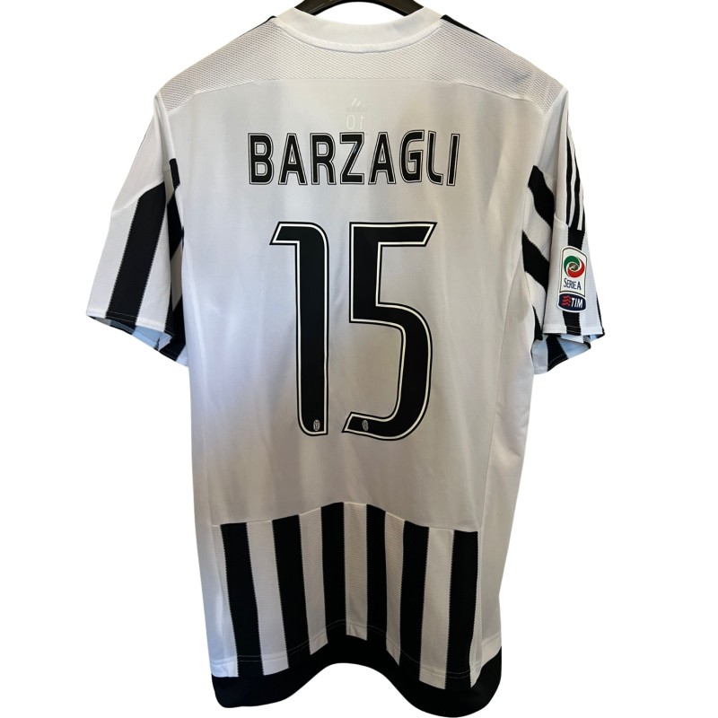 Barzagli's Juventus Match-Issued Shirt, Serie A 2015/16