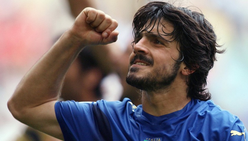 Gattuso's Match-Issued/Worn Italia Shirt, 2006 World Cup