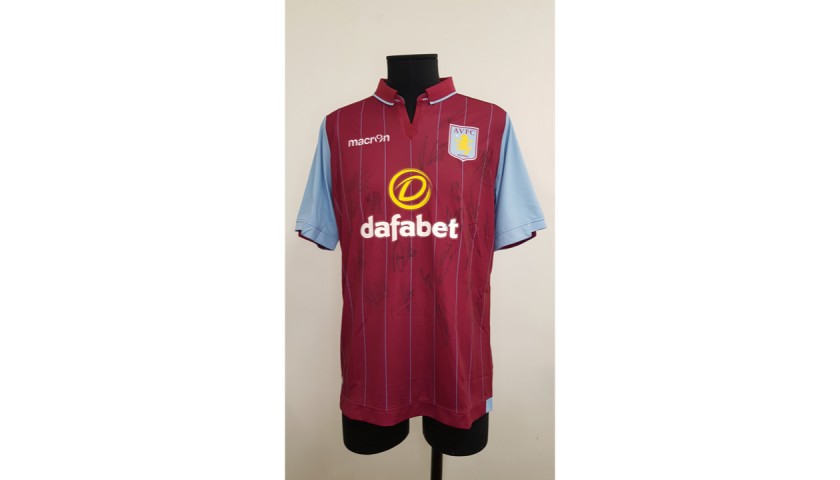 Official Aston Villa Shirt, 2014/15 - Signed by the Team