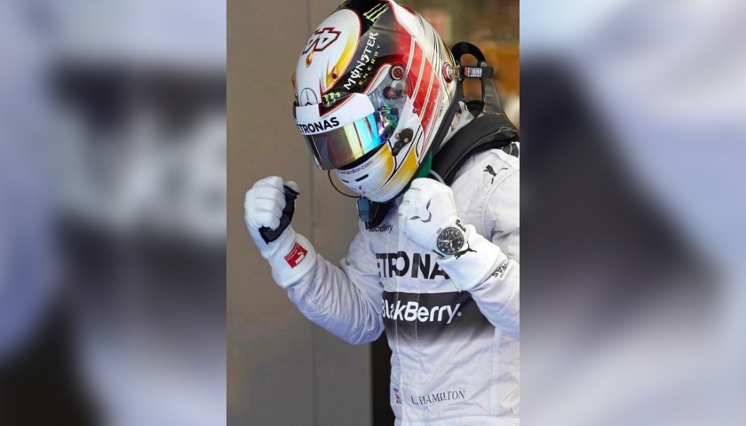 Hamilton's Worn Racing Gloves, 2018