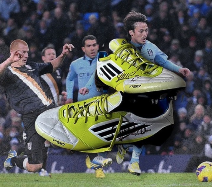 David Silva's Manchester City Signed Personal Boots