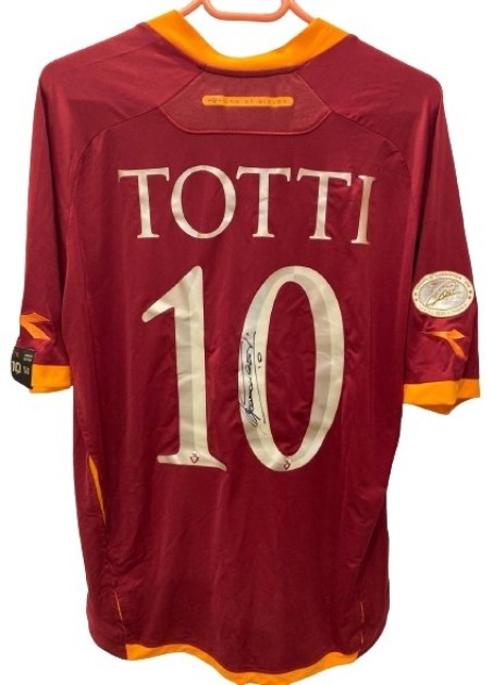Official Totti Roma Signed Shirt, 2006/07 - World Champion Patch