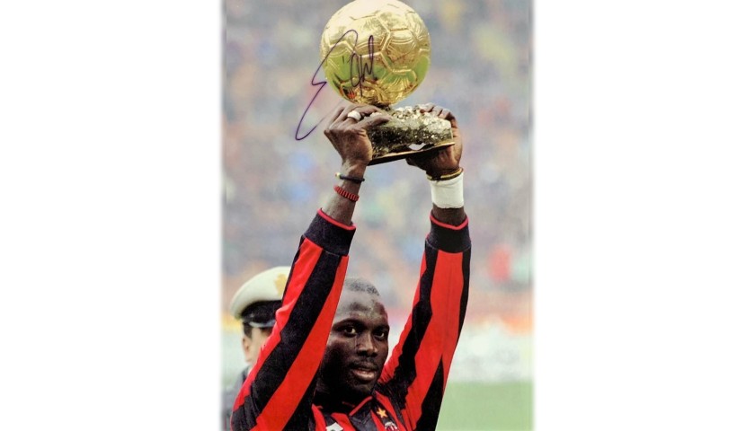 Photograph Signed by George Weah