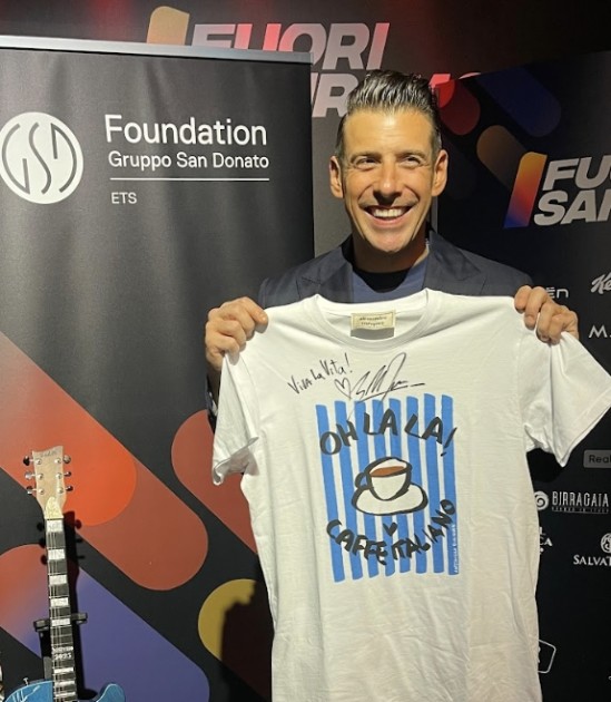 T-shirt "Oh La La!" Autographed by Francesco Gabbani