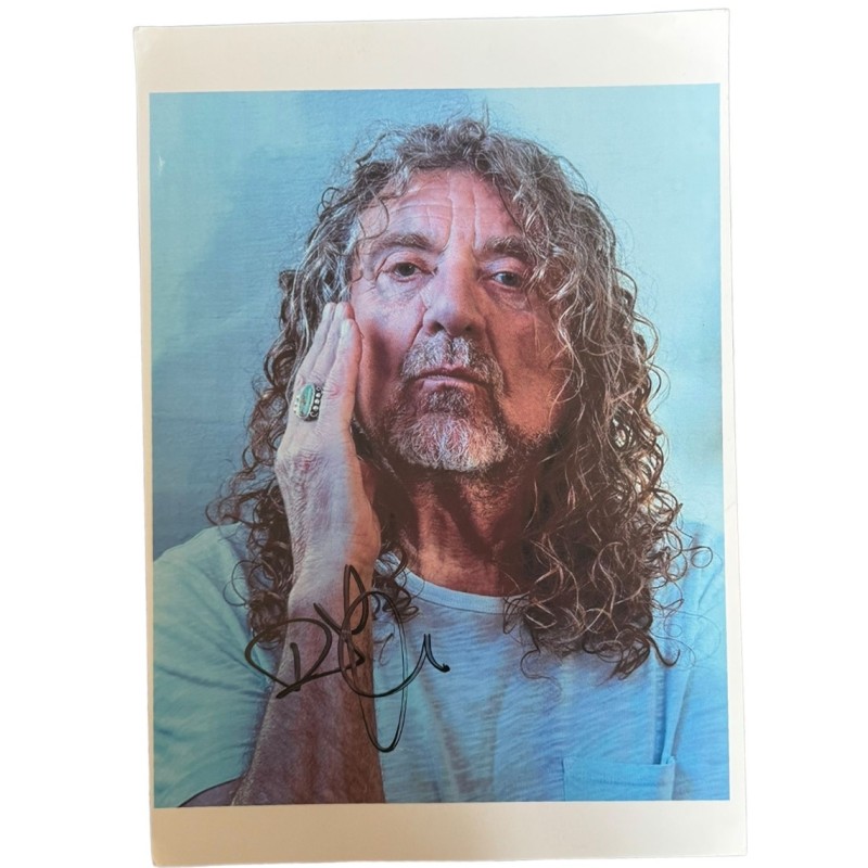 Fotografia firmata di Robert Plant dei Led Zeppelin
