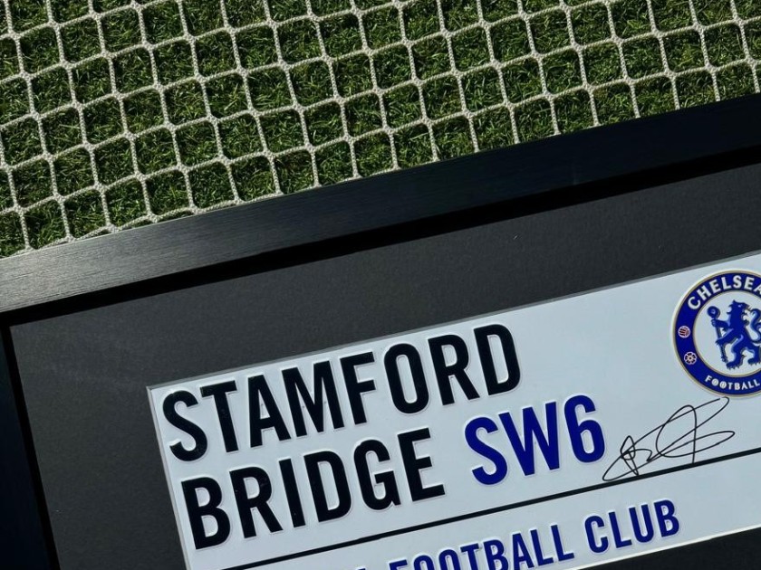 Reece James Signed Chelsea Football Road Sign