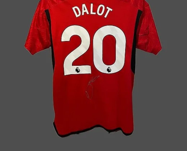 Diogo Dalot's Manchester United 2023/24 Signed and Framed Shirt 
