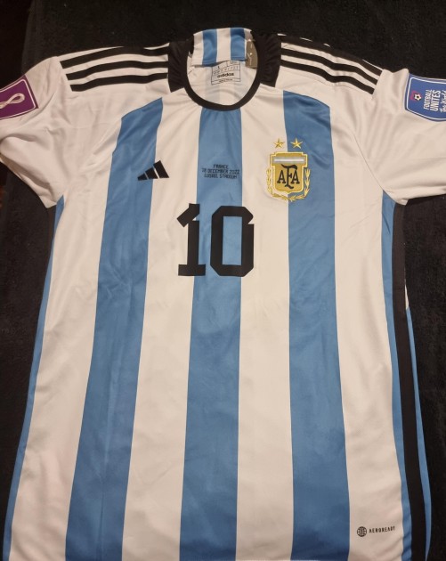 Lionel Messi's FC Argentina World Cup 2022  Signed Home Shirt 