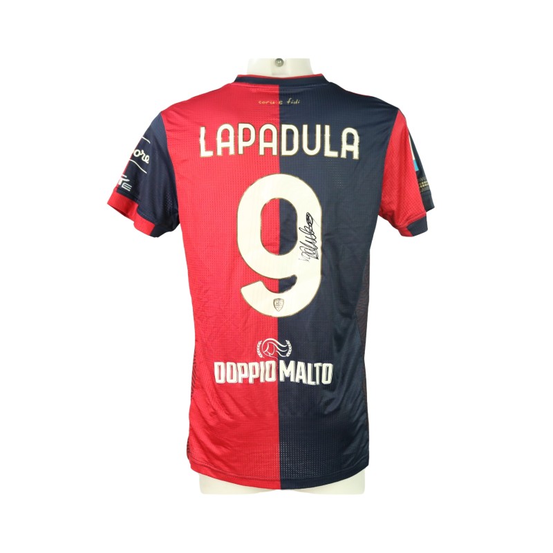 Maglia Lapadula Unwashed, Cagliari vs Como 2024 - Autografata