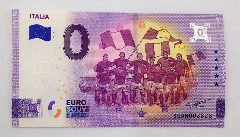 Zero Euro Banknote - Italy National Football Team 2021
