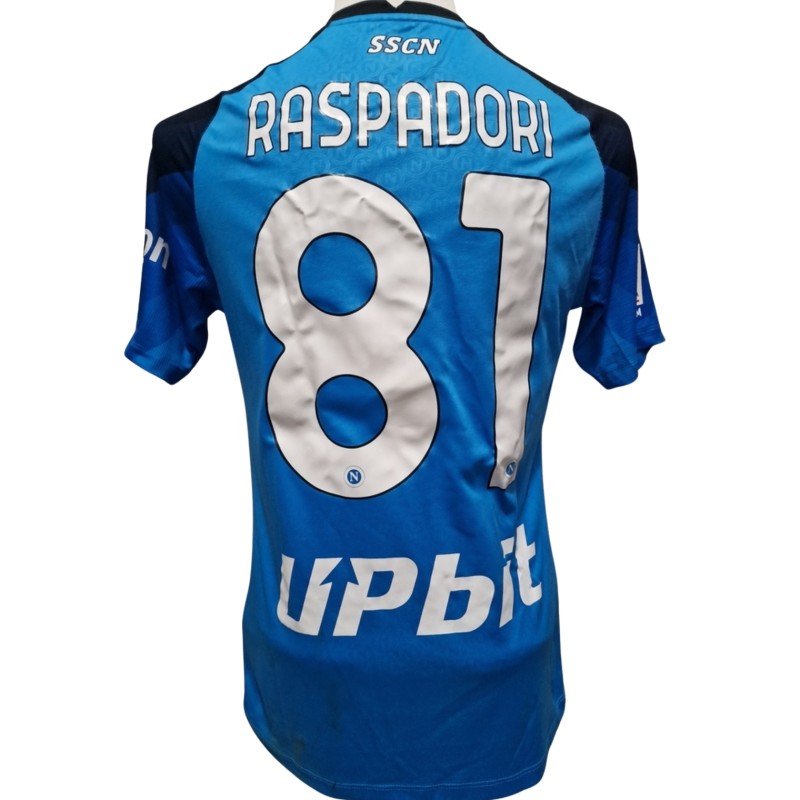 Raspadori's Napoli Unwashed Shirt, Serie A 2022/23