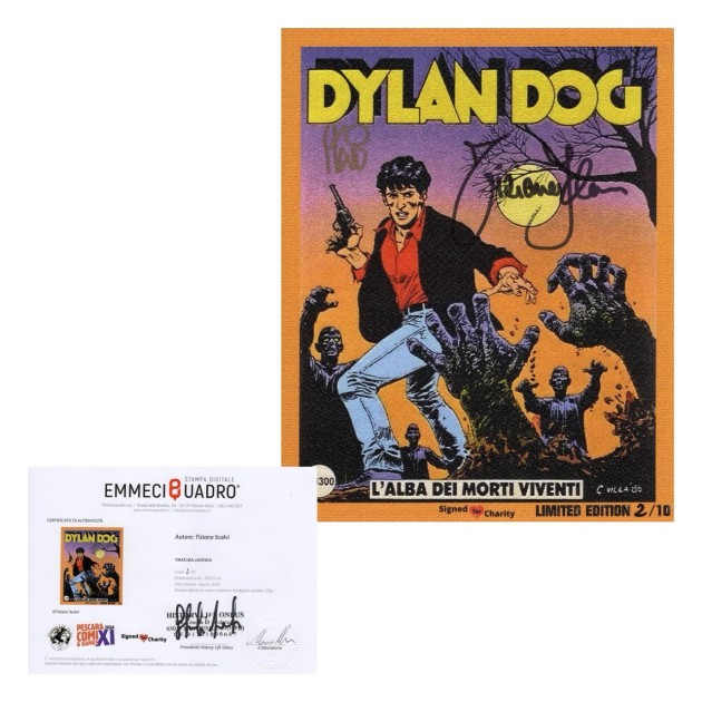 Dylan Dog - Artwork Limited Edition numerato e autografato da Tiziano Sclavi e Angelo Stano