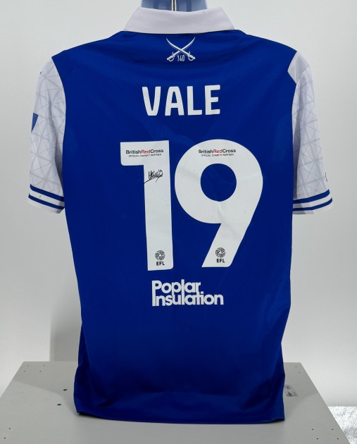 Harvey Vale's Bristol Rovers EFL Sky Bet League One Signed Match Worn Shirt, vs Peterborough