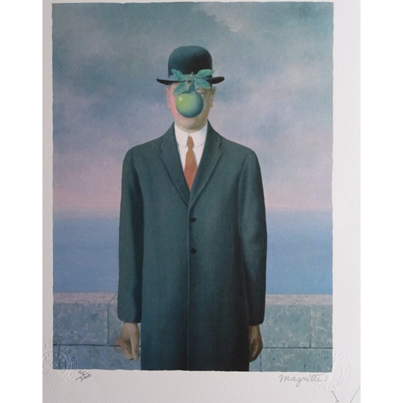 "Le Fils De L'Homme" di Rene Magritte (after)