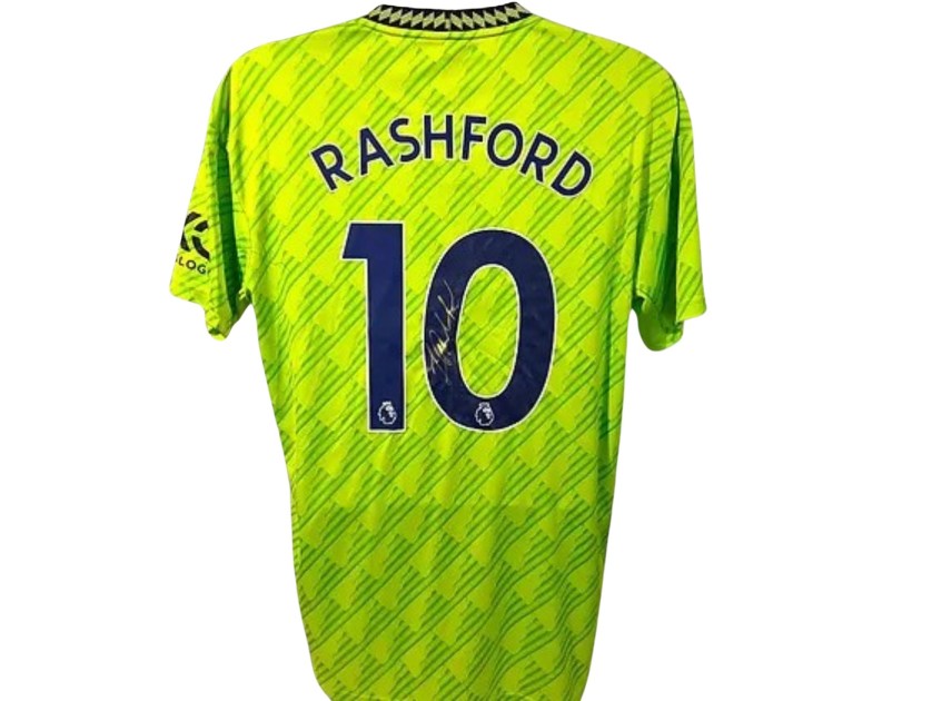 Marcus Rashford's Manchester United 2022/23 Signed Official Third Shirt