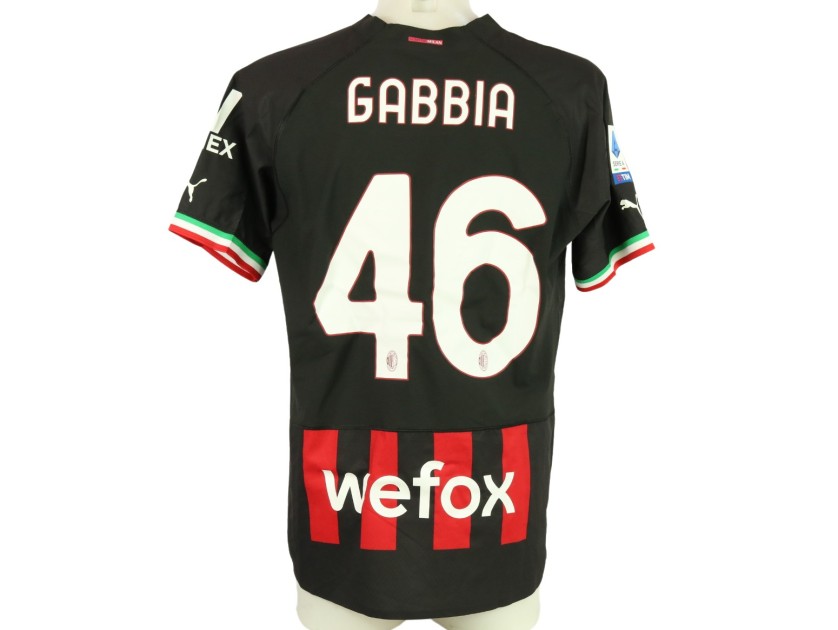 Gabbia's Milan Match Shirt, 2022/23