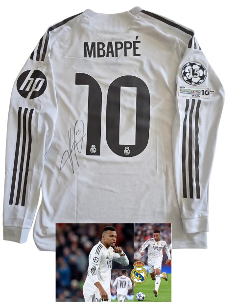 Mbappé's Signed Match-Issued Shirt, Liverpool vs Real Madrid UCL 2025