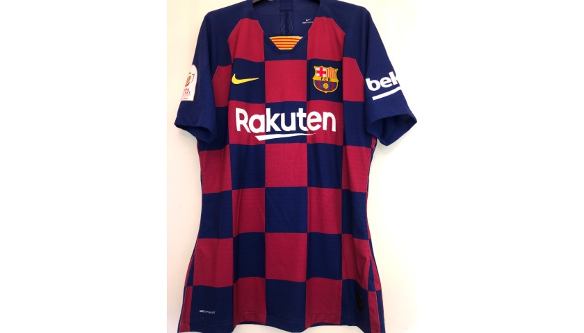 Lionel Messi's Barcelona Match-Worn 50th Gamper Trophy Shirt - CharityStars