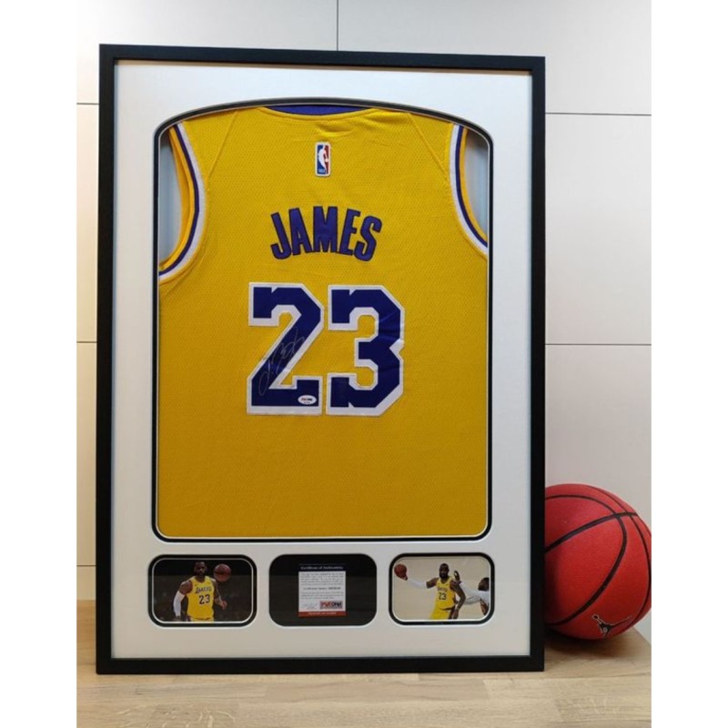 Canotta LeBron James Los Angeles Lakers - Autografata e incorniciata