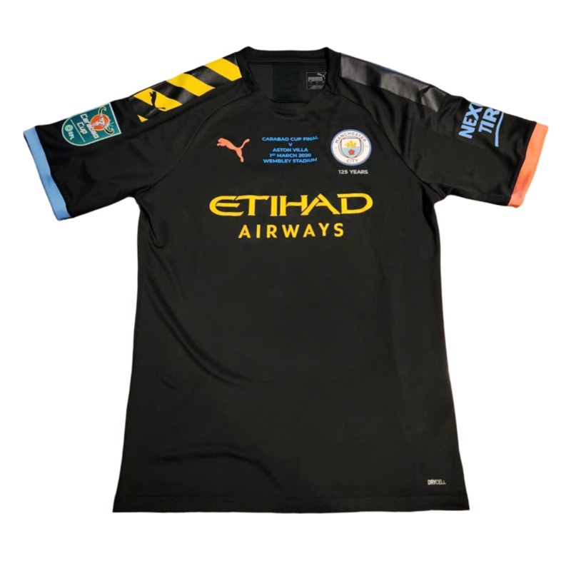 De Bruyne's Manchester City EFL Cup Final Match-Issued Shirt, vs Aston Villa