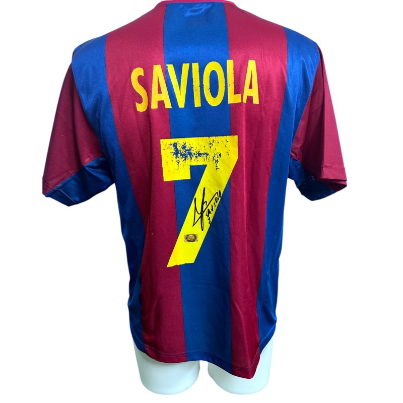 Maglia Ufficiale Saviola Barcellona, 2002/03 - Autografata