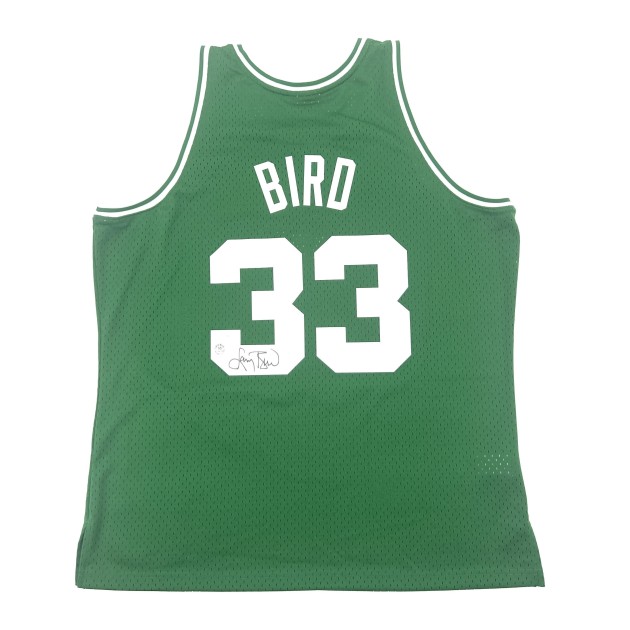 Larry Bird Signed Mitchell&Ness Boston Celtics Shirt