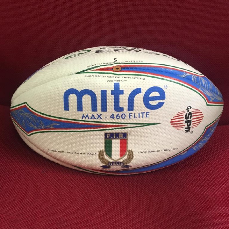 Italy-Scotland 2012 Rugby Ball - Signed by Camiscioni