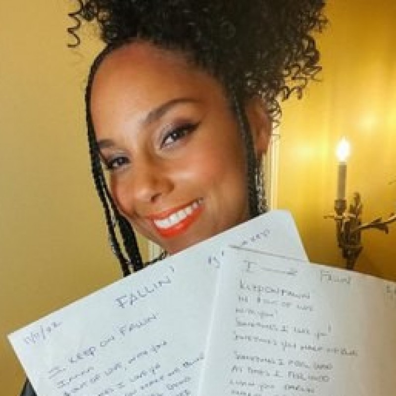 Win Alicia Keys Handwritten and Signed Lyrics 