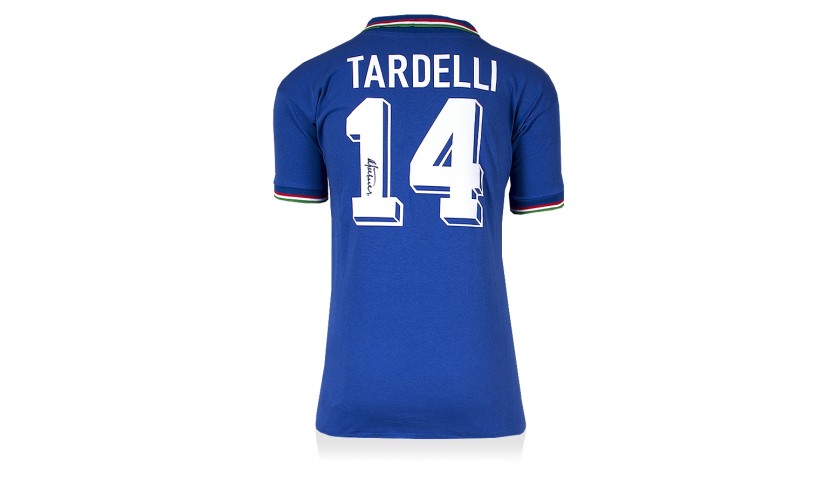 Marco Tardelli Back Signed Retro Italy Home Shirt