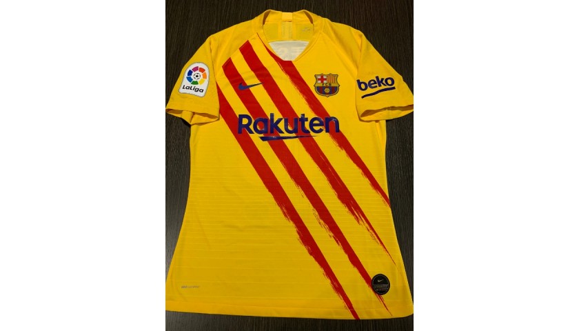 Messi's Official Barcelona Signed Shirt, 2020/21 - CharityStars