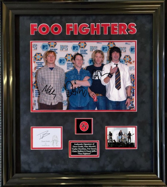 Foo Fighters Signed Photo Display