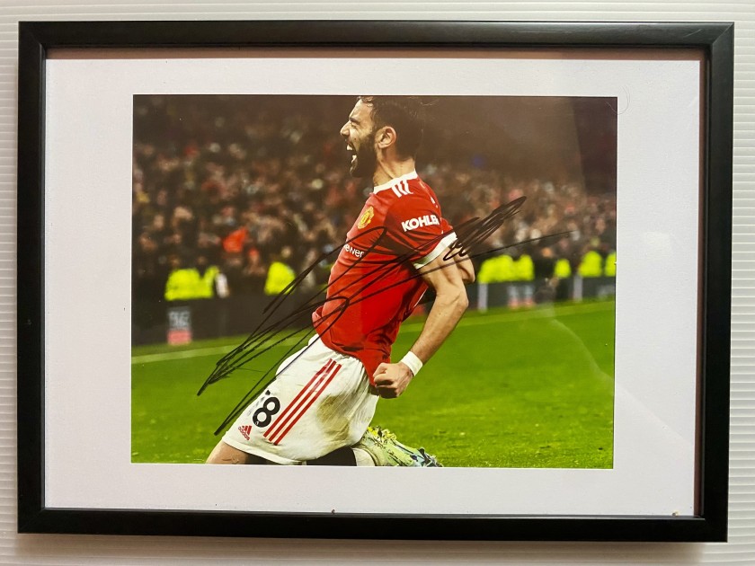 Bruno Fernandes' Manchester United Signed and Framed Picture