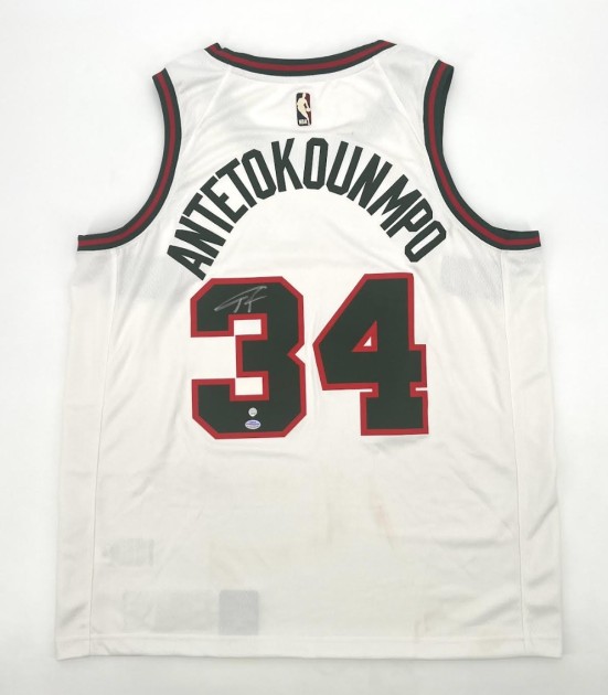 Giannis Antetokounmpo Signed Milwaukee Bucks NBA Jersey