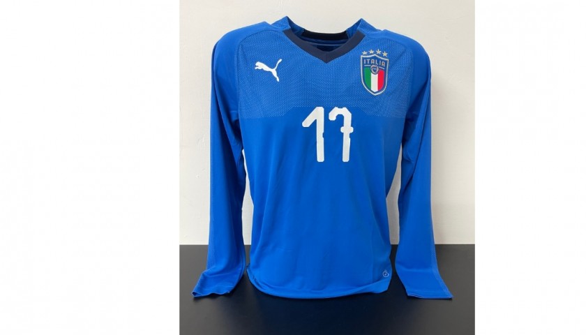 Maglia Italia Ciro Immobile autografata con cornice - CharityStars