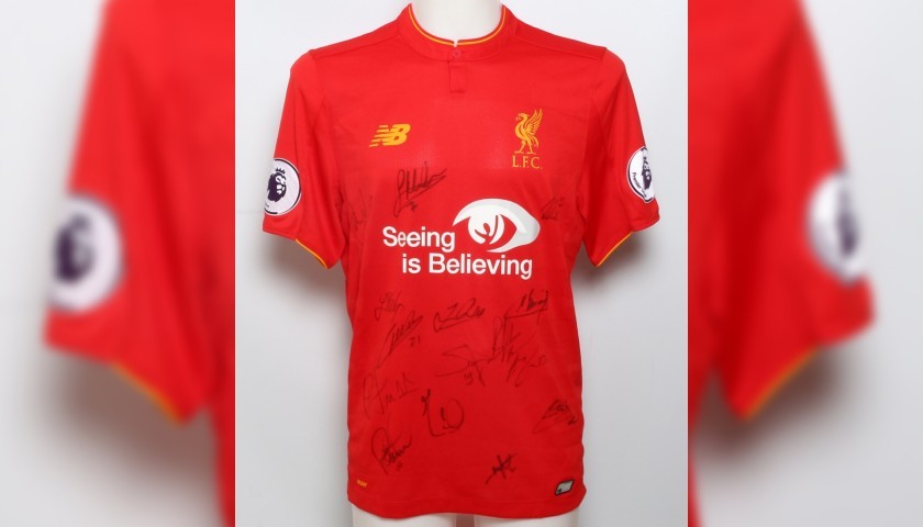 Signed 2016/17 LFC Squad Limited Edition ‘Seeing is Believing’ Shirt