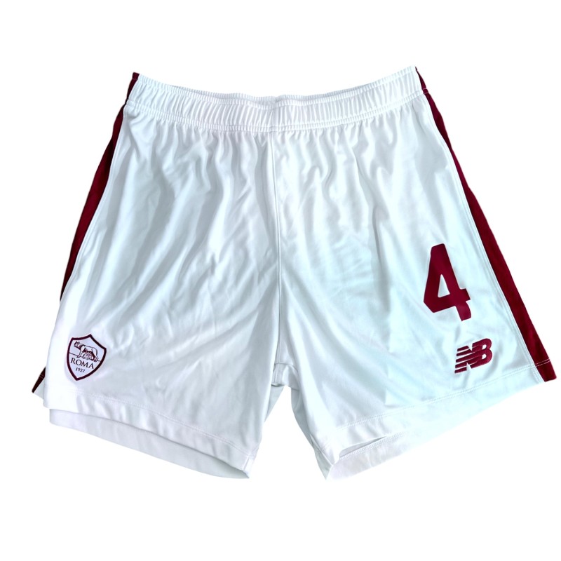 Cristante's Roma Unwashed Shorts, 2022/23