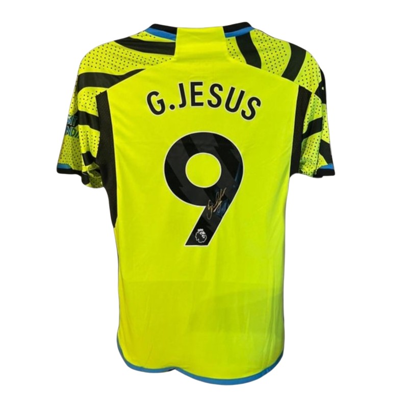 Maglia ufficiale da trasferta firmata da Gabriel Jesus per l'Arsenal 2023/24
