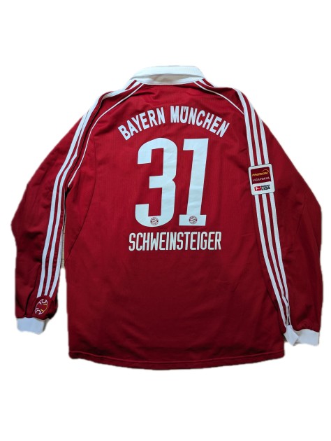 Schweinsteiger Bayern Munich Match-Issued Shirt, Ligapokal Final 2006