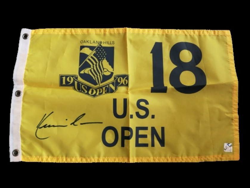 Kevin Costner Signed US Open Flag from Movie Tin Cup