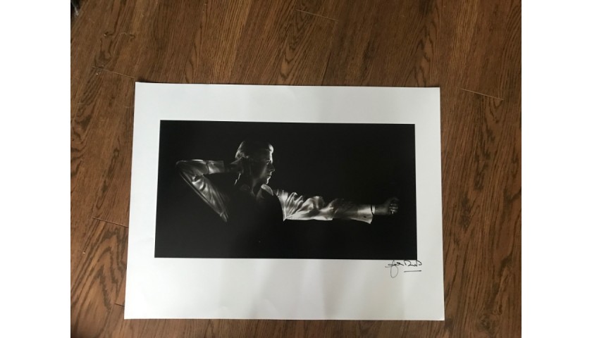 Fotografia di David Bowie autografata da John Rowlands 
