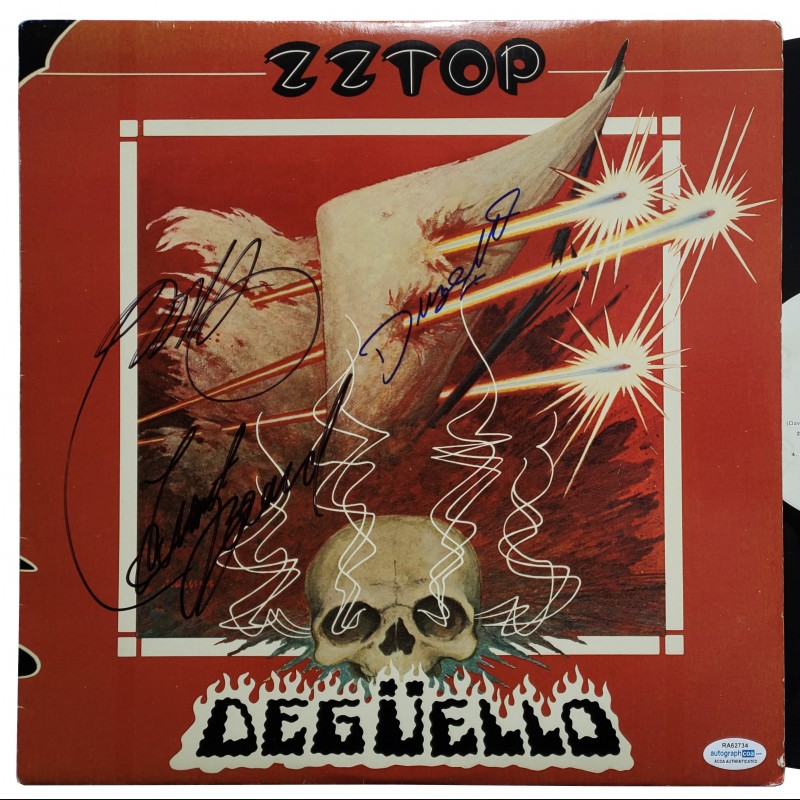 ZZ Topp Hand Signed Record Album