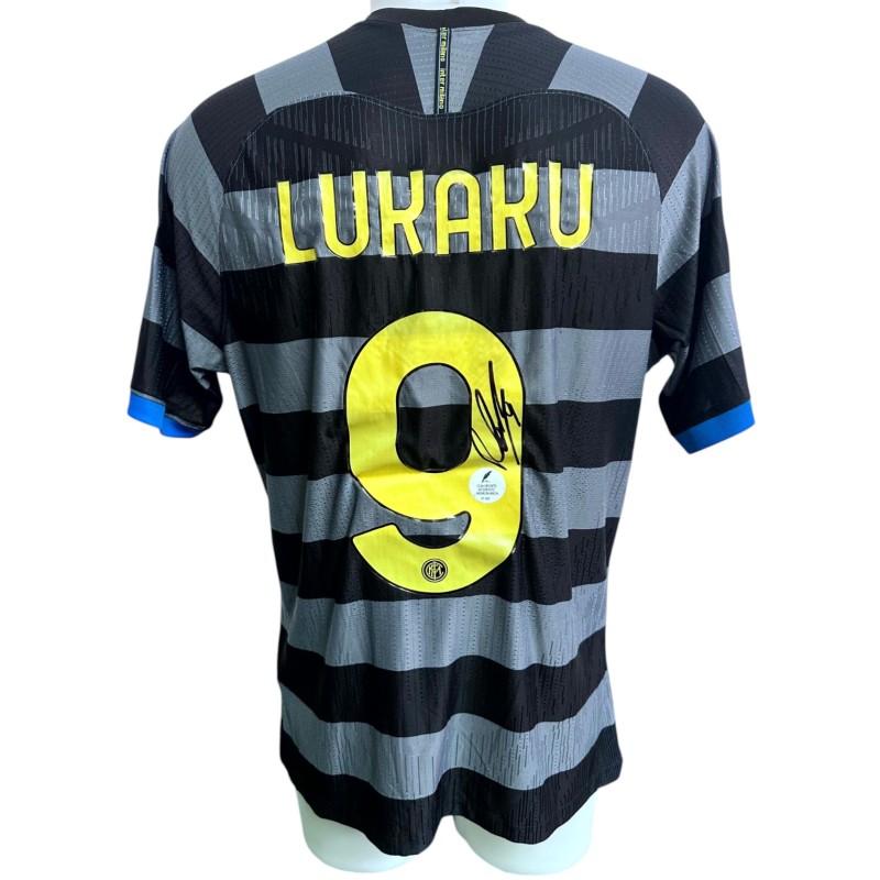Lukaku's Inter Signed Replica Shirt, UCL 2020/21