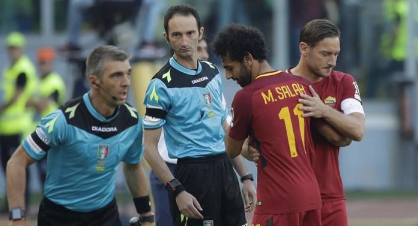 Salah's Official Roma Signed Shirt 2016/17, Totti Last Match