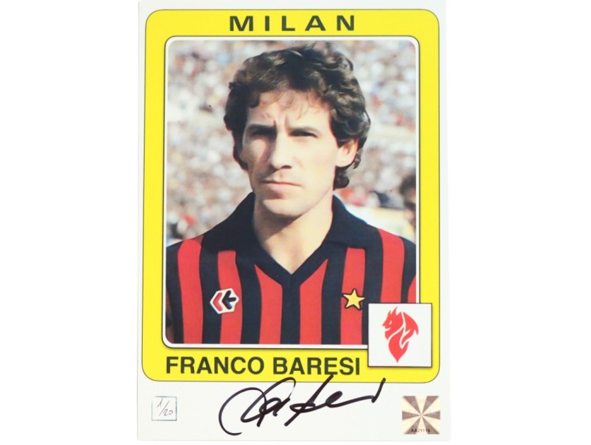 Franco Baresi Signed Postcard 